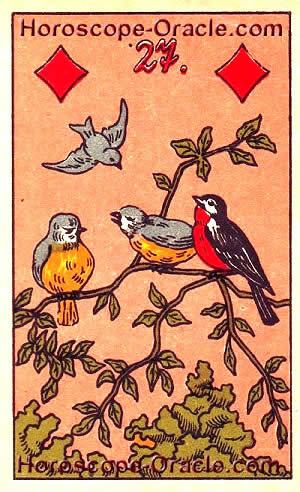 Lenormand Horoscope card the birds