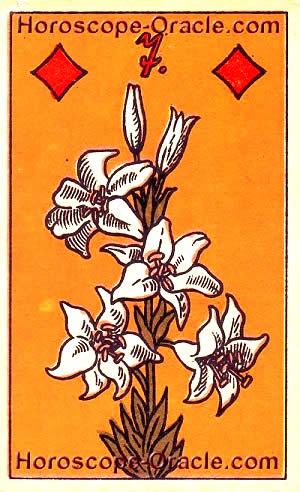 Lenormand Horoscope card the lilies