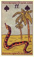 The Snake, meaning of Lenormand Horoscope Card
