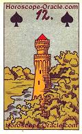 The Tower, meaning of Lenormand Horoscope Card