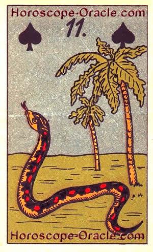 Lenormand Horoscope card the snake