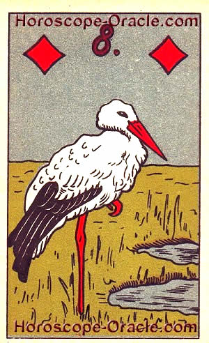 Lenormand Horoscope card the stork