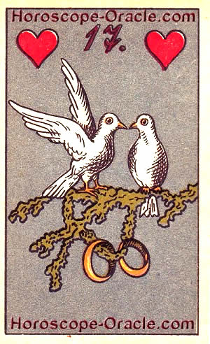 Lenormand Horoscope card the pigeons