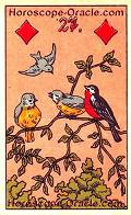 The Birds, meaning of Lenormand Horoscope Card
