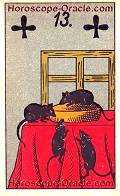 The Mice, meaning of Lenormand Horoscope Card