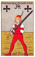 The Sword, meaning of Lenormand Horoscope Card