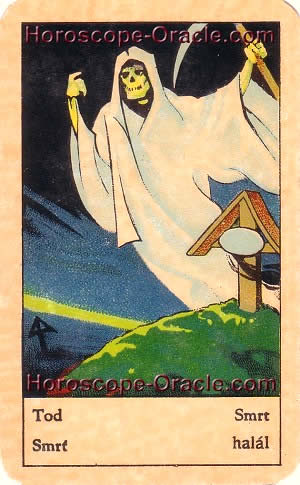 Horoscope tarot card the death