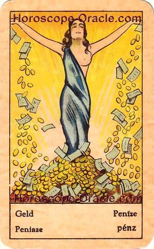 Horoscope tarot card the money