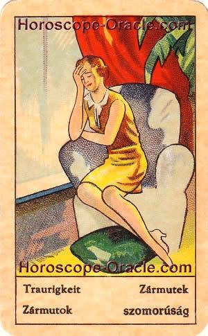 Horoscope tarot card the sadness