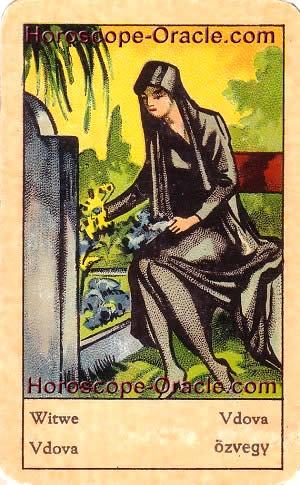 Horoscope tarot card the widow